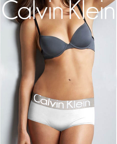 Boxer Calvin Klein Mujer Steel Blateado Blanco